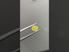 1.24ct Diamant Lab Tumbuh Radiant Cut CVD Fancy Intense Kuning VVS2 EX VG N IGI