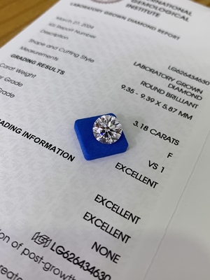 Beli 3.18CT F VS1 3EX CVD sintetis Diamond Pear Cut Sertifikat IGI LG626434630 online manufacture