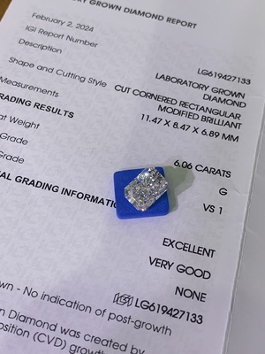 Beli 6.06ct mewah intensif biru laboratorium tumbuh berlian bercahaya online manufacture