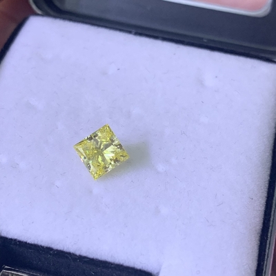 Beli 1.37CT Fancy Intense Yellow VVS1 EX VG CVD Lab Made Diamonds Princess Cut Sertifikasi IGI online manufacture