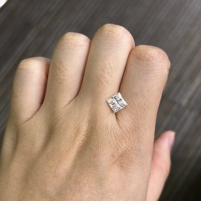 Beli 2.02CT D VS1 EX VG CVD Berlian Berlian Putri Potong Sertifikat IGI online manufacture
