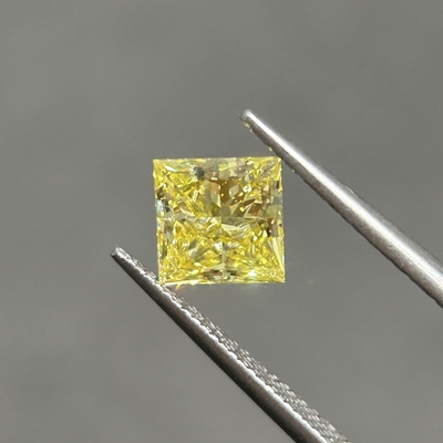 Beli 1.19ct Lab Tumbuh Fancy Yellow Diamond VVS2 2EX N IGI Bersertifikat online manufacture