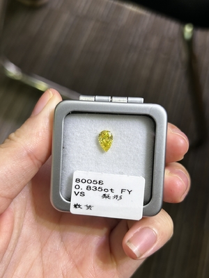 Beli 0.83ct Lab Made Yellow Diamonds Pear Cut CVD Fancy Kuning longgar VS Berlian online manufacture
