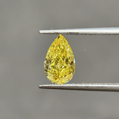 Beli 1.39ct VVS2 Man Made Yellow Diamonds Cvd Dan Hpht Diamonds Pear Cut online manufacture