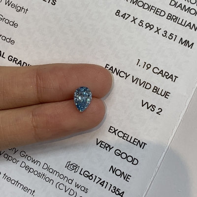 Beli 1.19 Karat VVS2 2EX N IGI Berbentuk Pear Diamond Lab Tumbuh online manufacture