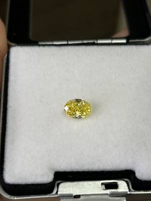 Beli 1.37 karat Oval Cut HPHT VS CVD Berlian mewah Kuning terang online manufacture