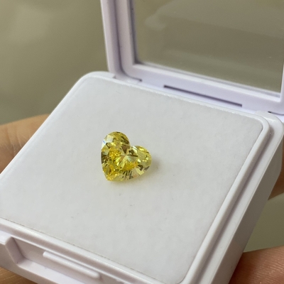 Beli 1.67CT Fancy Intense Kuning Lab Tumbuh VS1 EX VG CVD Lab Tumbuh Berlian Hati Potongan online manufacture