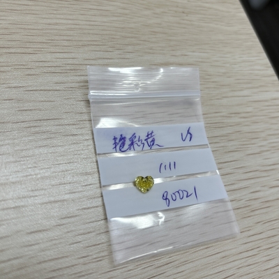 Beli 1.11CT Fancy Kuning VS HPHT Lab Menumbuhkan Berlian Hati Potongan IGI Perhiasan online manufacture