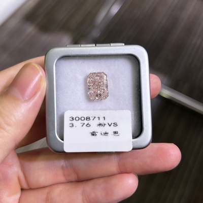 Beli CVD 3.76ct Synthetic Pink Diamond Laboratory Dibuat Radiant Cut Diamond online manufacture