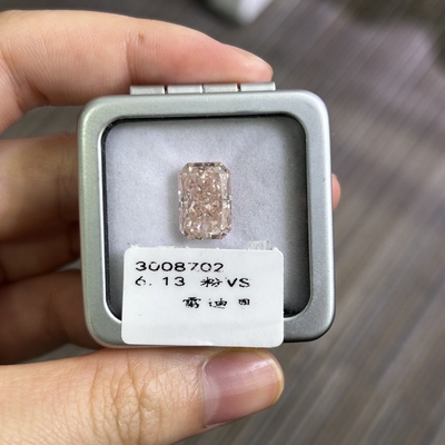 Beli 6.13 Karat Man Made Pink Diamond Fancy Pink Loose Vs Diamonds Radiant Cut online manufacture