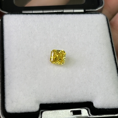 Beli 1.56ct Sintetis Kuning Berlian HPHT Lab Tumbuh Berlian mewah Kuning terang SI2 2VG N IGI online manufacture