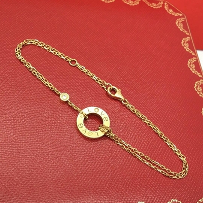 Beli 18 Karat Massive Gold Bracelet GH Warna VS Kejernihan Ukuran 7