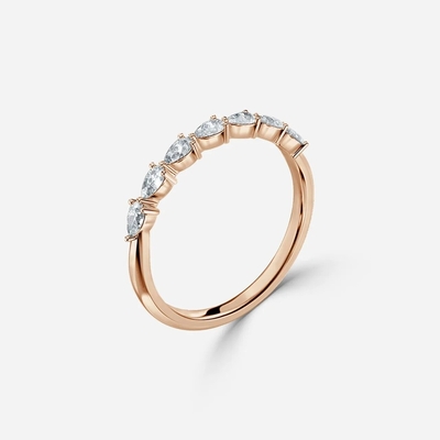 Beli Lab Diamond Wedding Band VVS Kejernihan HPHT Pear Cut Lab Diamond Ring online manufacture