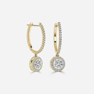 Beli 1.4 Karat Lab Dibuat Berlian Hoop Earrings VVS Clarity HPHT Pear Cut online manufacture