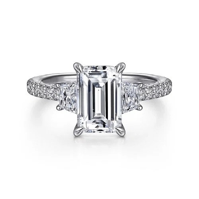 Beli Lab Diamond Wedding Band VVS Clarity HPHT Emerald Cut Lab Diproduksi Diamond Ring online manufacture