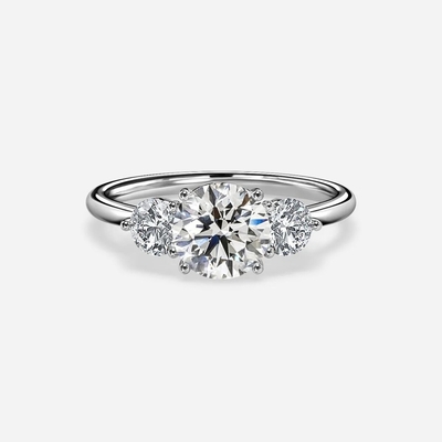 Beli VVS Clarity HPHT Round Cut Lab Mature Diamond Ring 2 Karat Custom Diamond Wedding Bands online manufacture