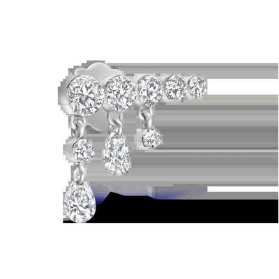 Beli 0.34 Karat Lab Dibuat Berlian Hoop Earrings VVS Kejernihan HPHT Putaran Bulat online manufacture