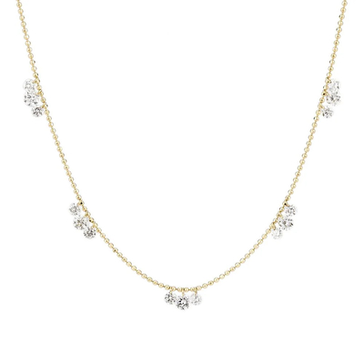 Beli 18K 14K 10K Solid Gold Clarity CVD Round Cut Bezel Lab Tumbuh Kalung Berlian online manufacture