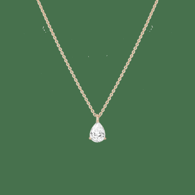 Beli 18K 14K 10K Solid Gold Clarity CVD Pear Cut Bezel Laboratorium Tumbuh Kalung Berlian online manufacture