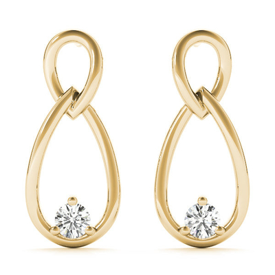 Beli 0.14 Karat Lab Dibuat Berlian Hoop Earrings VVS Clarity HPHT Marquee Cut online manufacture