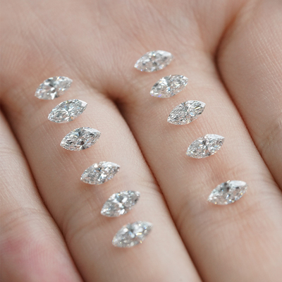 1.5x3.3-4.8x9.5mm 0.01 hingga 0.68ct Natural Melee Diamonds Putih Marquise Bentuk DEF Warna VVS Clarity