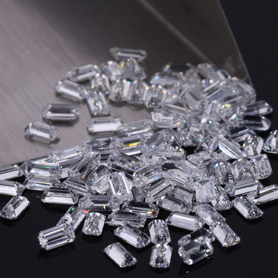 Laboratorium Tumbuh Berlian Melee HPHT 1.0 Untuk 3.7mm Putih Baguette Bentuk DEF Warna VVS Clarity