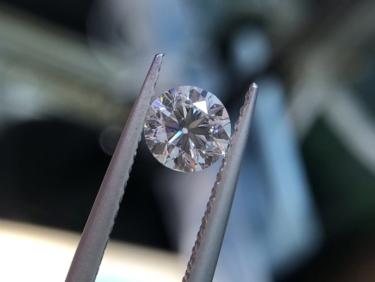 1.0CT D VS1 VG HPHT Lab Diamant Tumbuh Potong Bulat Untuk Produksi Perhiasan