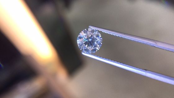1.05CT D VVS2 HPHT Laboratorium Berlian Menumbuhkan Potongan Bulat Untuk pembuatan Perhiasan