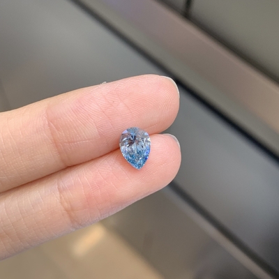 IGI Sertifikasi 1.13ct Lab Tumbuh Diamond Pear Cut CVD Fancy Intense Blue VS2 2EX N
