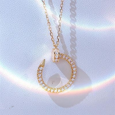 Berlian alami 0,39ct Juste Un Clou Kalung Pedant 18k Emas