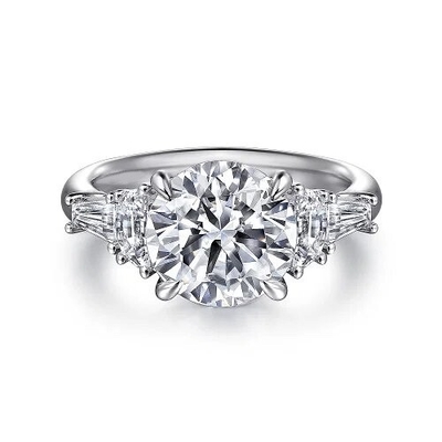 Personalifikasi Pribadi GIA IGI Sertifikasi 1 Karat HPHT Lab Diamond Ring Perhiasan AU750 18K Lab Diamonds Engagement Ri