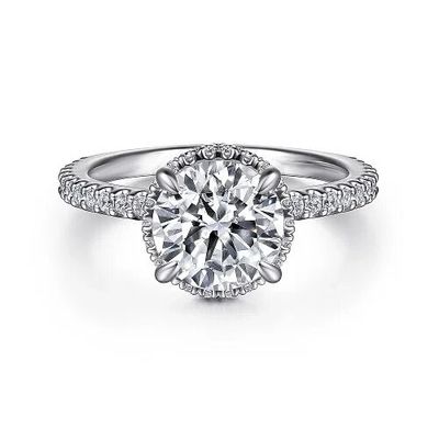 18k White Rose Gold Wedding Ring Diamond Solitaire Ring Perkawinan Perhiasan Cantik HPHT Lab Asli Dibuat Berlian Perkawinan Rin