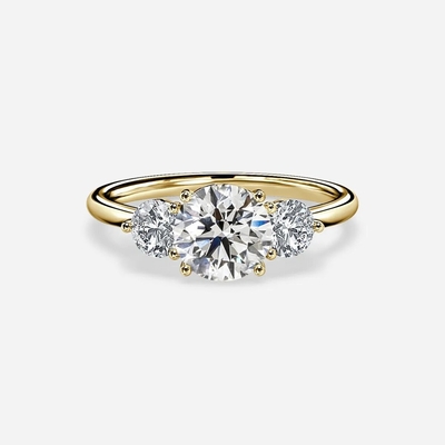3 Batu Lab Tumbuh Berlian Cincin 1 Untuk 3ct 18K 14K 10K 9K PT