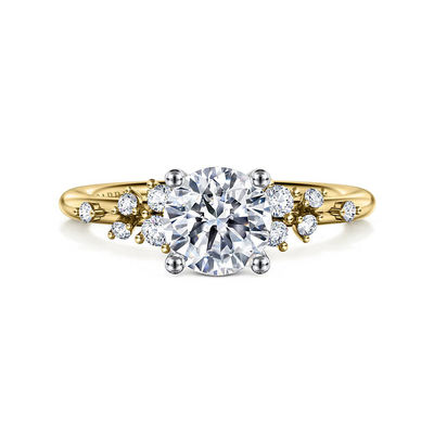 18K 14K 10K Emas Padat Perhiasan Pattern Disesuaikan VVS Clarity CVD Round Cut Eternity Ring Lab Berlian