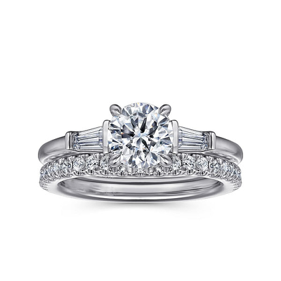 Batu permata Tipe Lab Diamond Wedding Band VVS Clarity HPHT Round Cut Laboratory Dimulai Diamond Ring