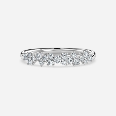 Lab Ciptakan Diamond Wedding Band Round Cut 1 Karat Lab Tumbuh Diamond Ring