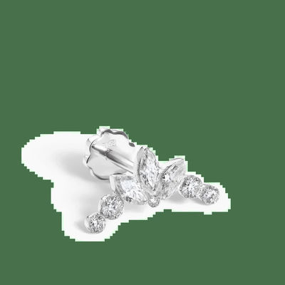 0.58 Karat Lab Dibuat Berlian Hoop Earrings VVS Clarity HPHT Marquee Cut