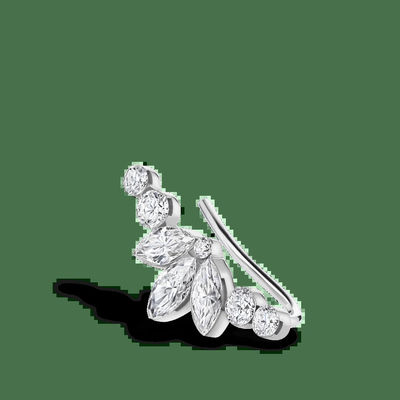 0.67 Karat Lab Dibuat Berlian Hoop Earrings VVS Clarity HPHT Marquee Cut