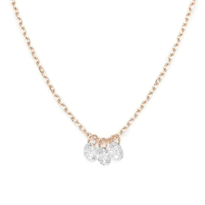 DEFGH 18K 14K 10K Solid Gold Clarity CVD Round Cut Bezel Laboratorium Tumbuh Kalung Berlian