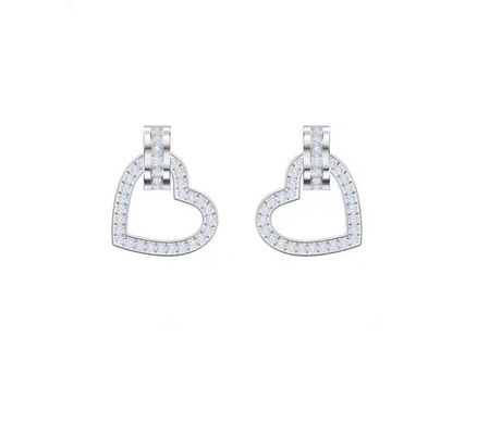 0.22 Karat Lab Dibuat Berlian Hoop Earrings VVS Kejernihan HPHT Putaran Bulat
